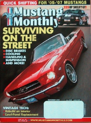 MUSTANG MONTHLY 2006 NOV - IVY-WHITE STRIPE MACH 1